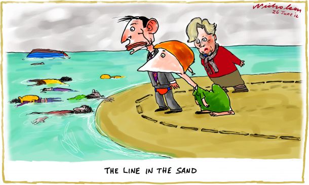 the line in the sand .....